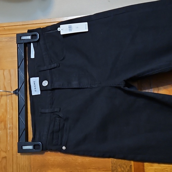 NWT Frame Denim Anthropologie Le High Skinny  Black Jeans - Picture 6 of 15